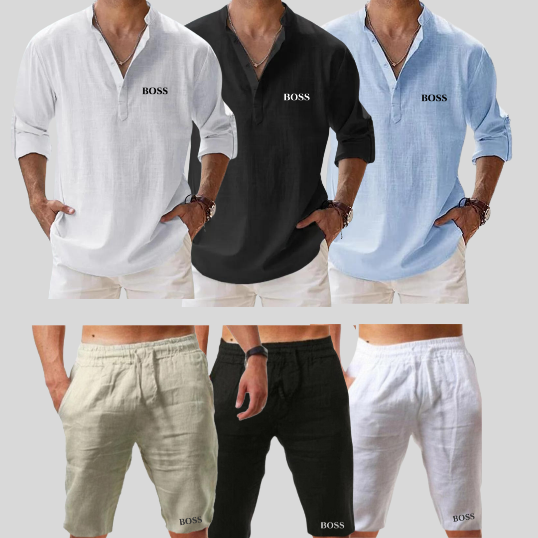 Kit 3 Camisas + 3 Shorts - B0SS Summer Elegant